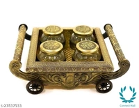 VNS Tray and Jar Wooden Tray and Jar Set - Tray And  Jar